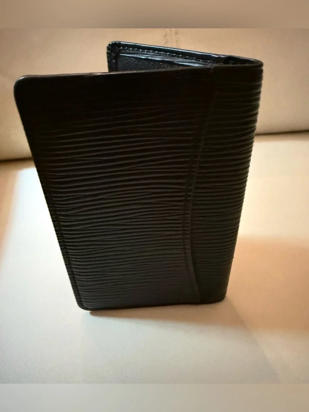 Louis Vuitton Black EPI Textured Leather Card Holder